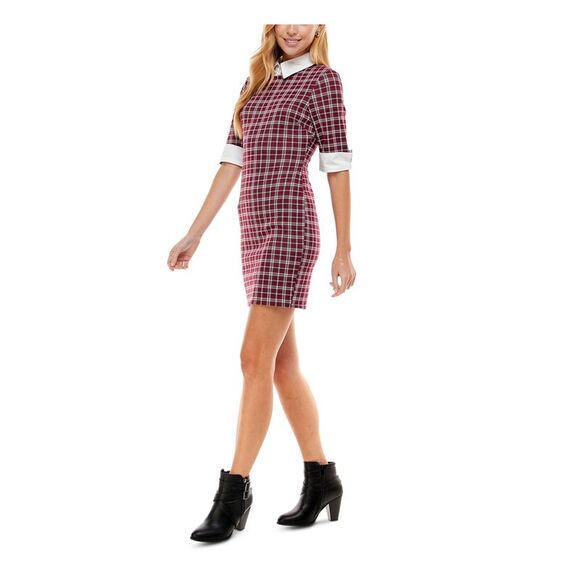 KINGSTON GREY Womens Unlined Elbow Sleeve Short Party Body Con Dress - Picture 4 of 4